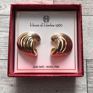 House of Harlow 1960 Gold Earrings
